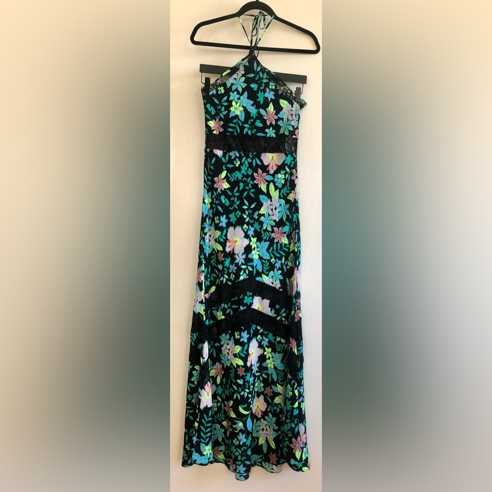 Silk and lace halter dress